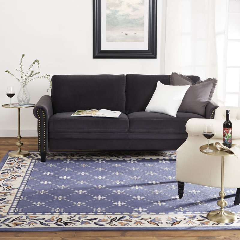 Charlton Home® Modena Geometric Country Blue Area Rug & Reviews Wayfair